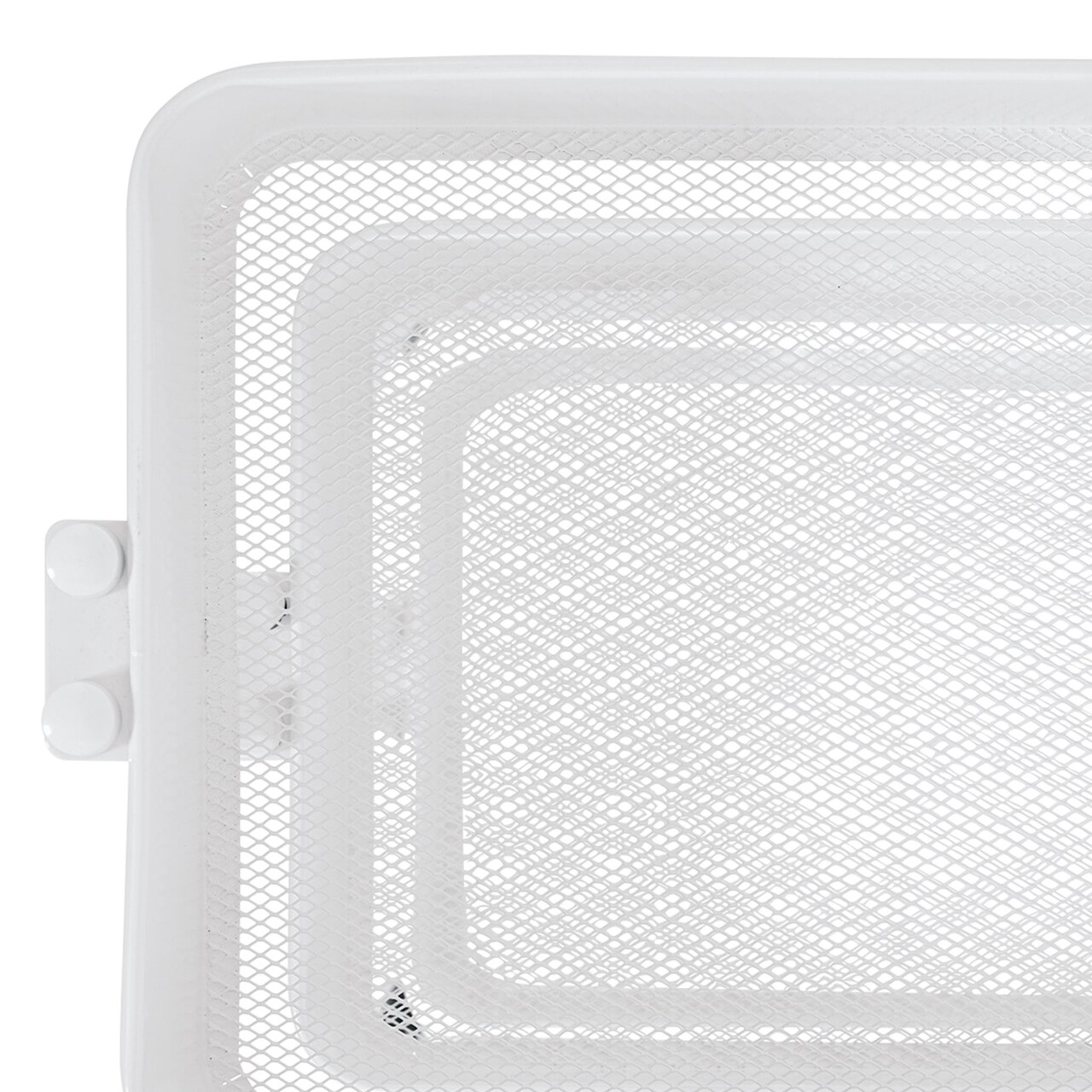 artPOP! 3-Tier Metal Utility Rolling Cart, White, 32 x 17 x 14.5 Inches, Multifunctional Mesh Tray Organization Cart with Locking Casters for School Supplies, Art Studio, Craft Supplies, Home Storage